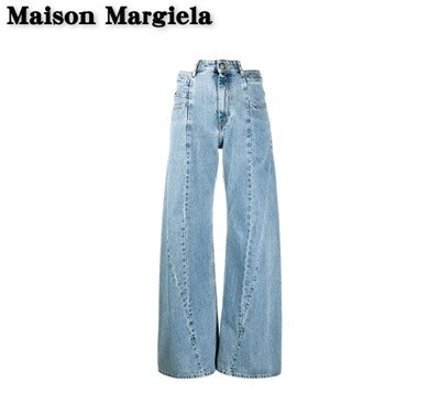 Maison Margiela メゾンマルジェラ デコルチケ ジーンズ ズボン下 広広としたデニム レディース 棲み家 マルジェラ