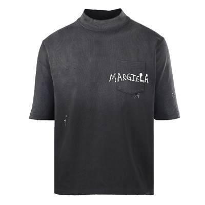 Maison Margiela メゾンマルジェラ ティーシャツ MM6 エムエムシックス トップス 暦 メンズ 電話番号ロゴタイプ 刷り上げる メンズ レディース 住み家 マルジェラ