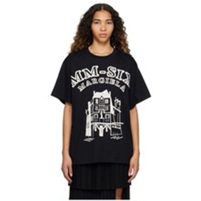 Maison Margiela メゾンマルジェラ ティーシャツ MM6 エムエムシックス トップス 暦 メンズ 電話番号ロゴタイプ 刷り上げる メンズ レディース 住み家 マルジェラ