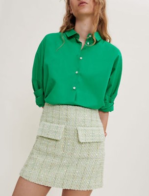 maje  Shiny tweed skirt スコート