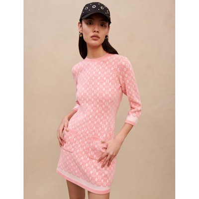 maje  PINK JACQUARD DRESS 衣裳