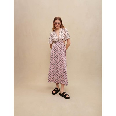 maje  LONG PALM-TREE PRINT DRESS 衣裳