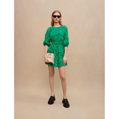 maje  EMBROIDERED COTTON MINI DRESS 衣裳