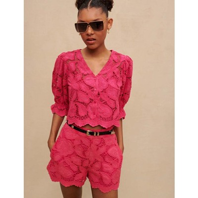 maje  CROPPED OPENWORK SHIRT トップス