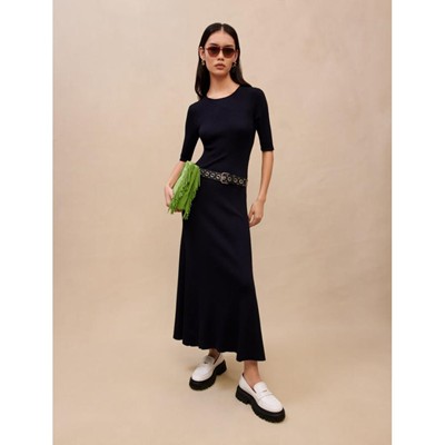 maje  LONG CUT-OUT KNIT DRESS 衣裳