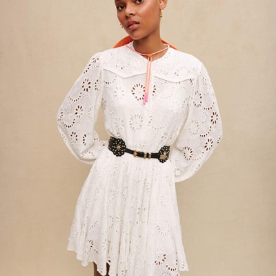maje  EMBROIDERED RUFFLED DRESS 衣裳