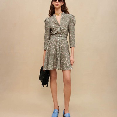 maje  MINI DRESS WITH VOLUME SLEEVES 衣裳