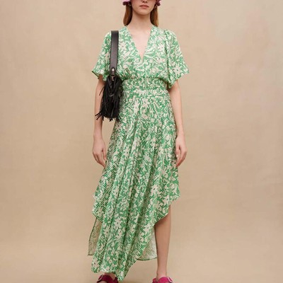 maje  LONG ASYMMETRIC DRESS 衣裳