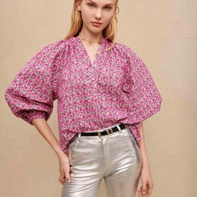 maje  FLORAL PRINTED BLOUSE トップス