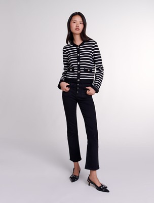 maje  Striped cardigan ジレー