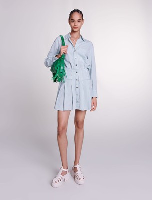 maje  Striped shirt dress 衣装 お召しもの