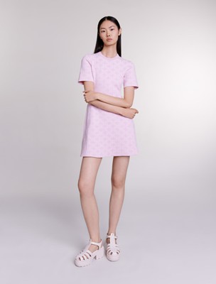 maje  MAJE checked tweed-style knit dress 衣装 お召しもの