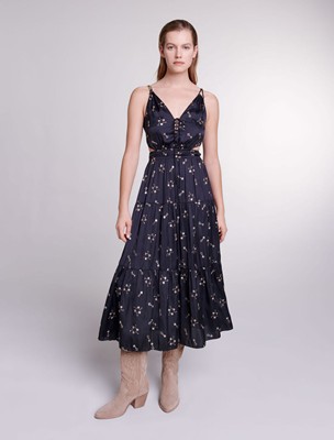 maje  SEQUIN-EMBROIDERED MAXI DRESS 衣装 お召しもの