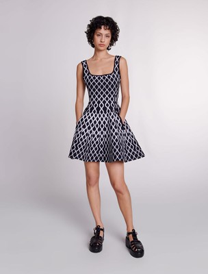 maje  SHORT PATTERNED KNIT DRESS 衣装 お召しもの