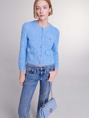 maje  SEQUIN KNIT CARDIGAN ジレー