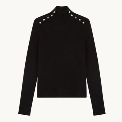 maje SILK PUSSY-BOW COLLAR TOP トップス