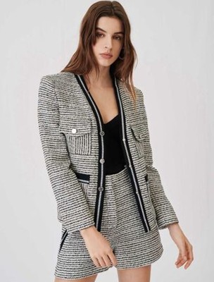 maje Marl and contrasting tweed-style ジャケット｜AYA-FARM店