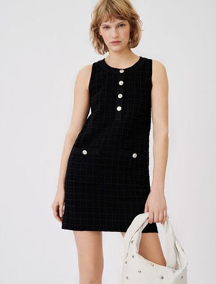 maje  Denim and knit mix dress 衣裳