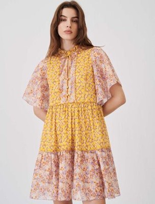 maje  Floral cotton voile dress 衣裳