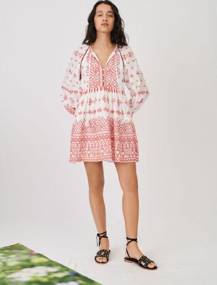 maje  Baby-doll style embroidered dress 衣裳