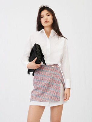 maje  Trompe tweed shirt dress 衣裳