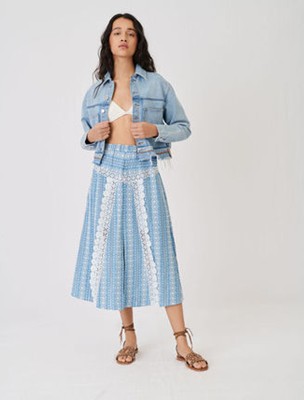 maje  Skirt with contrasting trims スコート