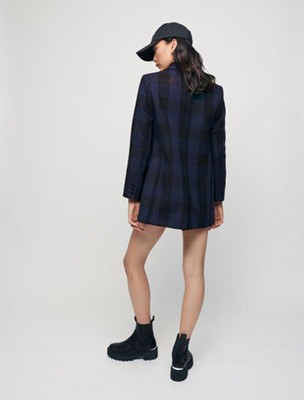 maje  Checked jacket-style coat 上衣