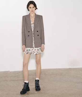 maje CHECKED SUIT JACKET 上衣