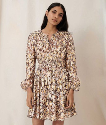 maje LUREX JACQUARD DRESS WITH ANIMAL 衣裳