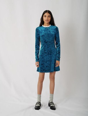 maje CRUSHED VELVET DRESS WITH FANCY 衣裳