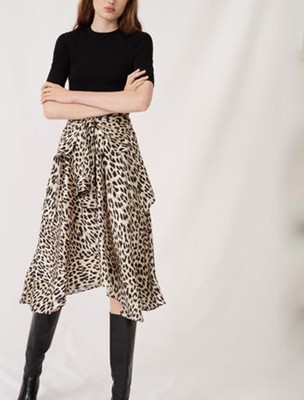 maje TROMPE JERSEY \u0026 SATIN PRINT衣装