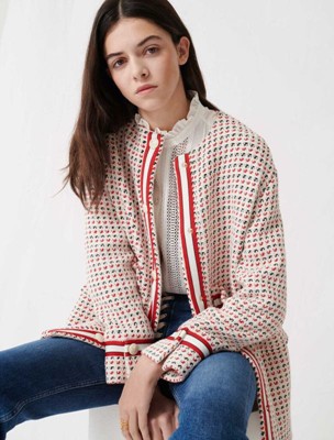 maje SHORT PREPPY TWEED-STYLE COAT 上衣