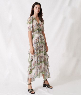maje RUFFLED PRINTED DRESS衣裳