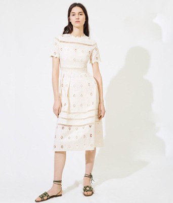 maje GUIPURE MAXI DRESS WITH TRIM衣裳