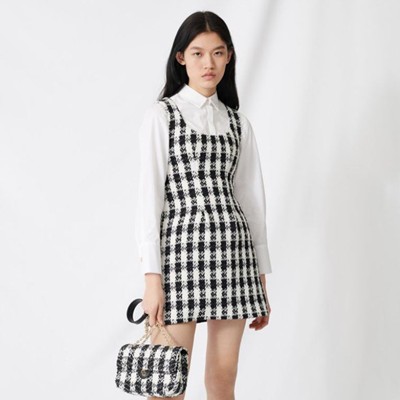maje TWEED-STYLE SLEEVELESS DRESS衣裳