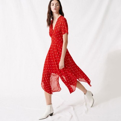 maje LONG EMBROIDERED DRESS衣裳