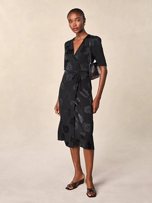 Rouje 頬べに GABIN DRESS MID-LENGTH JACQUARD WRAP DRESS 衣裳