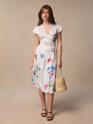 Rouje ルージュ ROBERTINE DRESS SILK WRAP MIDI DRESS ワンピース｜AYA-FARM店 20,866円