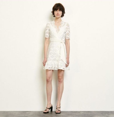 sandro 砂子ロShort broderie anglaise dress 衣裳