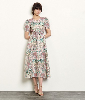 sandro サンドロLong printed dress ワンピース|AYA-FARM店