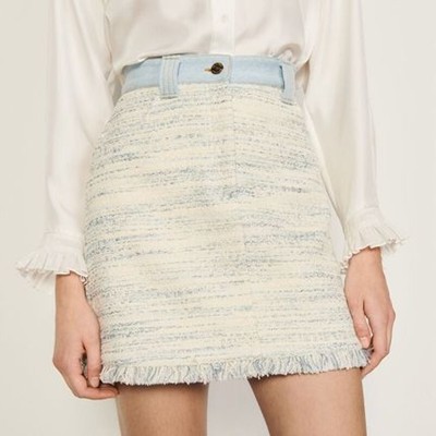 sandro 沙子ロ Short tweed skirt スコート