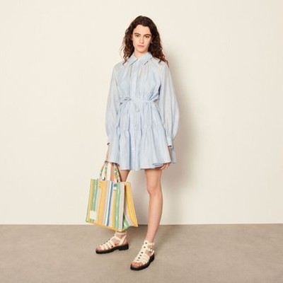 sandro 砂子ロ Linen shirt dress 衣裳