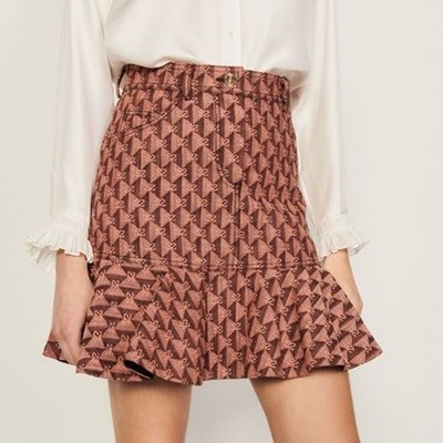 sandro 砂子ロ Short jacquard skirt スコート