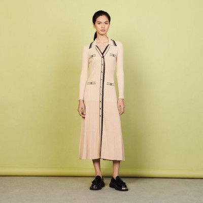 sandro 砂子ロ Long knitted tank dress 衣裳