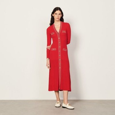 sandro 砂子ロ Knitted tank dress 衣裳