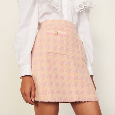 sandro 砂子ロ Two-tone tweed skirt スコート