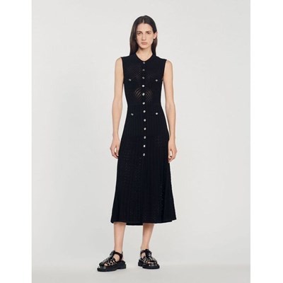 sandro 砂子ロ Long knitted dress 衣裳