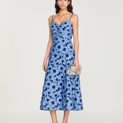 sandro 砂子ロ Daisy guipure MIDI dress 衣裳