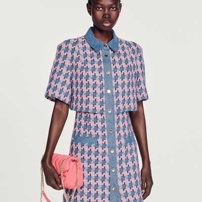 sandro 砂子ロ Tweed dress 衣裳