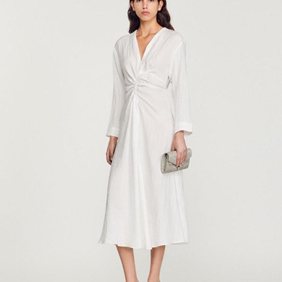 sandro 砂子ロ Long loose-fit dress 衣裳